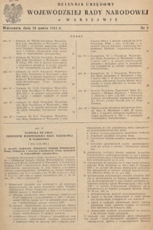 Dziennik Urzędowy Wojewódzkiej Rady Narodowej w Warszawie. 1964, nr 5