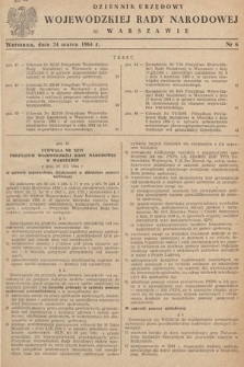 Dziennik Urzędowy Wojewódzkiej Rady Narodowej w Warszawie. 1964, nr 6