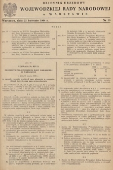 Dziennik Urzędowy Wojewódzkiej Rady Narodowej w Warszawie. 1964, nr 10