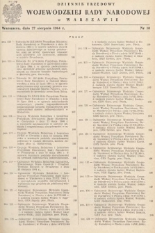Dziennik Urzędowy Wojewódzkiej Rady Narodowej w Warszawie. 1964, nr 18