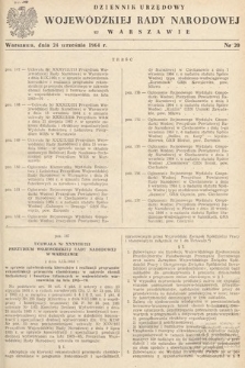 Dziennik Urzędowy Wojewódzkiej Rady Narodowej w Warszawie. 1964, nr 20