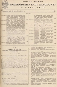 Dziennik Urzędowy Wojewódzkiej Rady Narodowej w Warszawie. 1964, nr 21