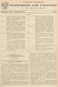 Dziennik Urzędowy Wojewódzkiej Rady Narodowej w Warszawie. 1964, nr 22