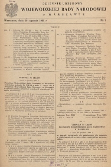 Dziennik Urzędowy Wojewódzkiej Rady Narodowej w Warszawie. 1965, nr 2