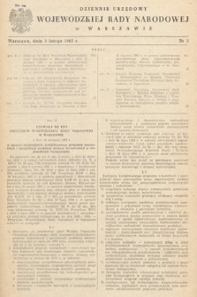 Dziennik Urzędowy Wojewódzkiej Rady Narodowej w Warszawie. 1965, nr 3