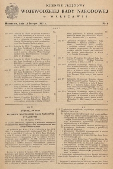 Dziennik Urzędowy Wojewódzkiej Rady Narodowej w Warszawie. 1965, nr 4