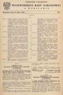 Dziennik Urzędowy Wojewódzkiej Rady Narodowej w Warszawie. 1965, nr 5