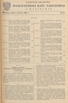 Dziennik Urzędowy Wojewódzkiej Rady Narodowej w Warszawie. 1965, nr 11