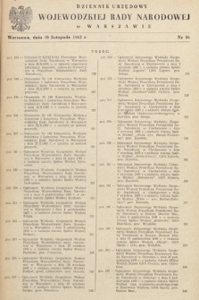 Dziennik Urzędowy Wojewódzkiej Rady Narodowej w Warszawie. 1965, nr 16