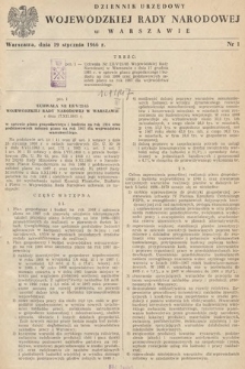 Dziennik Urzędowy Wojewódzkiej Rady Narodowej w Warszawie. 1966, nr 1