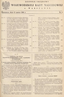 Dziennik Urzędowy Wojewódzkiej Rady Narodowej w Warszawie. 1966, nr 4