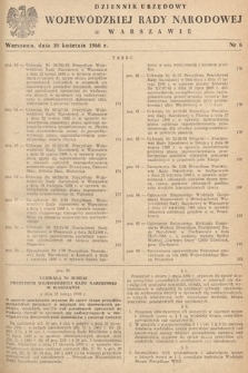 Dziennik Urzędowy Wojewódzkiej Rady Narodowej w Warszawie. 1966, nr 6