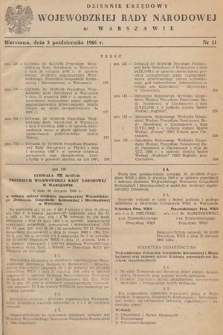 Dziennik Urzędowy Wojewódzkiej Rady Narodowej w Warszawie. 1966, nr 11
