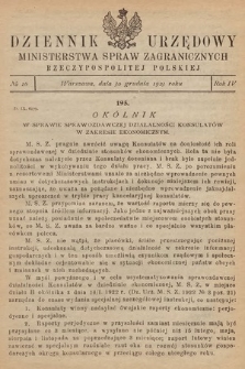 Dziennik Urzędowy Ministerstwa Spraw Zagranicznych Rzeczypospolitej Polskiej. 1923, nr 16
