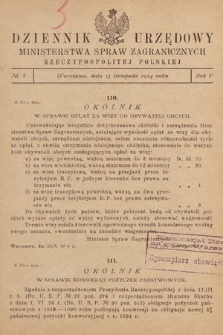 Dziennik Urzędowy Ministerstwa Spraw Zagranicznych Rzeczypospolitej Polskiej. 1924, nr 8
