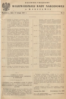 Dziennik Urzędowy Wojewódzkiej Rady Narodowej w Warszawie. 1967, nr 2