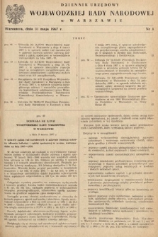 Dziennik Urzędowy Wojewódzkiej Rady Narodowej w Warszawie. 1967, nr 8