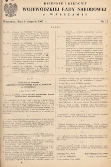 Dziennik Urzędowy Wojewódzkiej Rady Narodowej w Warszawie. 1967, nr 11