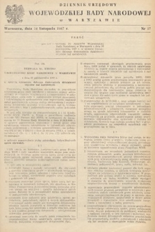 Dziennik Urzędowy Wojewódzkiej Rady Narodowej w Warszawie. 1967, nr 17