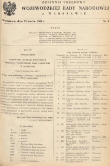 Dziennik Urzędowy Wojewódzkiej Rady Narodowej w Warszawie. 1968, nr 5