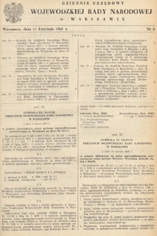 Dziennik Urzędowy Wojewódzkiej Rady Narodowej w Warszawie. 1968, nr 6