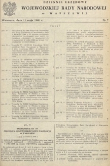 Dziennik Urzędowy Wojewódzkiej Rady Narodowej w Warszawie. 1968, nr 7