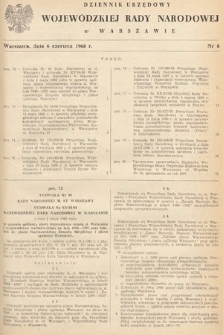 Dziennik Urzędowy Wojewódzkiej Rady Narodowej w Warszawie. 1968, nr 8
