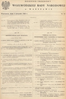 Dziennik Urzędowy Wojewódzkiej Rady Narodowej w Warszawie. 1968, nr 10