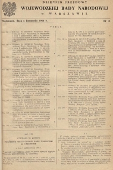 Dziennik Urzędowy Wojewódzkiej Rady Narodowej w Warszawie. 1968, nr 16