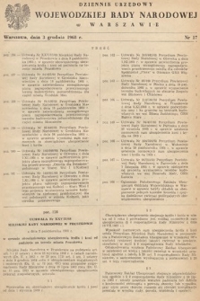 Dziennik Urzędowy Wojewódzkiej Rady Narodowej w Warszawie. 1968, nr 17