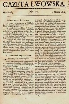 Gazeta Lwowska. 1816, nr 42