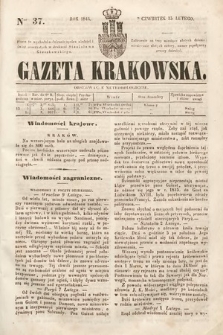 Gazeta Krakowska. 1844, nr 37
