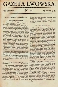 Gazeta Lwowska. 1816, nr 43