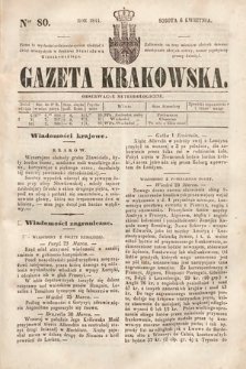 Gazeta Krakowska. 1844, nr 80
