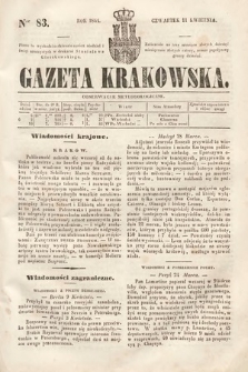 Gazeta Krakowska. 1844, nr 83