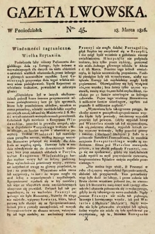 Gazeta Lwowska. 1816, nr 45