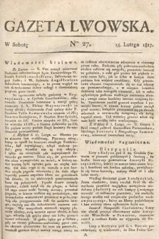 Gazeta Lwowska. 1817, nr 27