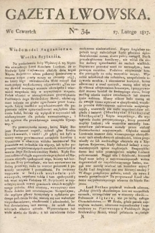 Gazeta Lwowska. 1817, nr 34