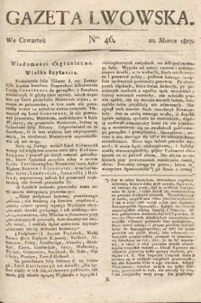 Gazeta Lwowska. 1817, nr 46