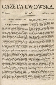 Gazeta Lwowska. 1817, nr 47