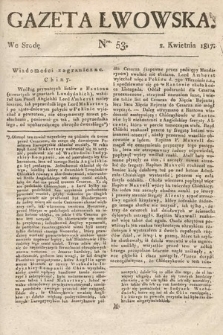 Gazeta Lwowska. 1817, nr 53