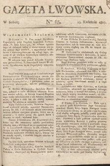 Gazeta Lwowska. 1817, nr 63