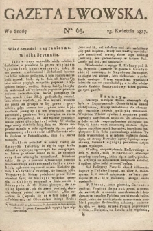 Gazeta Lwowska. 1817, nr 65