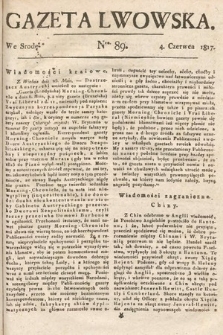 Gazeta Lwowska. 1817, nr 89