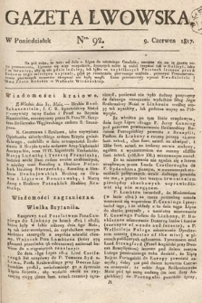 Gazeta Lwowska. 1817, nr 92