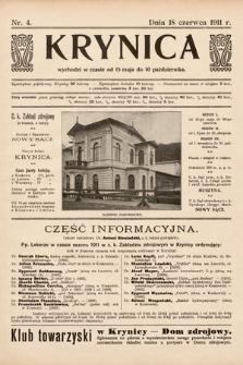 Krynica. 1911, nr 4
