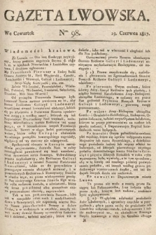 Gazeta Lwowska. 1817, nr 98