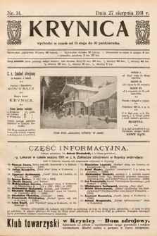Krynica. 1911, nr 14