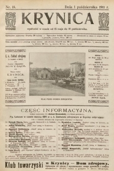 Krynica. 1911, nr 18