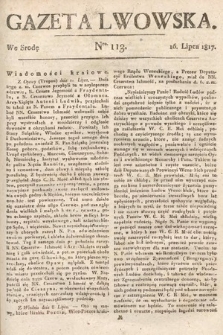 Gazeta Lwowska. 1817, nr 113